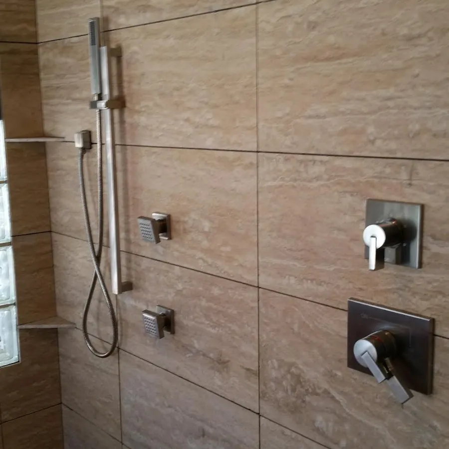 Shower fixture installation for Water Heater Replacement in Midland